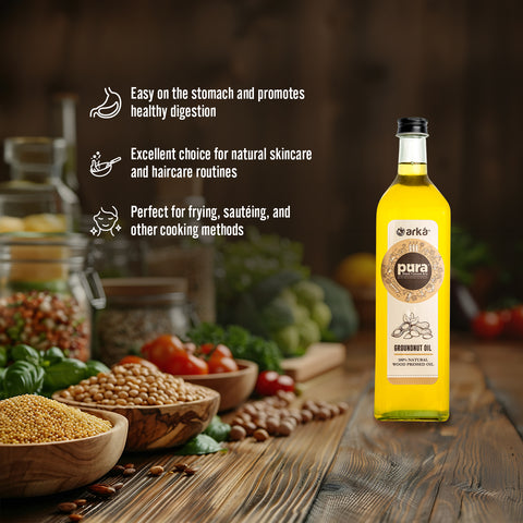 Wood Pressed Groundnut Oil
